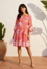 Picture of Tropical Blush Flared Resort Dress