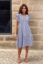Picture of Blue Breeze Striped Ruffle Summer Dress