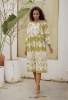 Picture of Olive Meadow Embroidery Print Dress