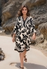Picture of Black & White Tropical Leaf Dress