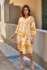 Picture of Marigold Meadow Border-Print Dress