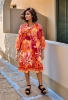Picture of Tropical Bloom Luxe Border-Print Dress